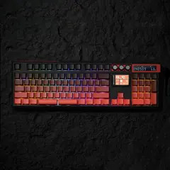 Show photo: GK104Pro Lava colorway with RGB lighting